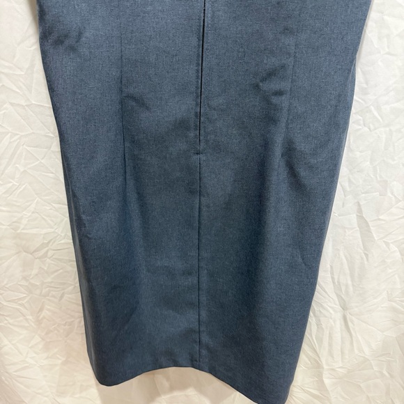 Vintage Blue Sleeveless Sheath Dress 16 Made in USA Workwear Classic Minimalist - Picture 7 of 8